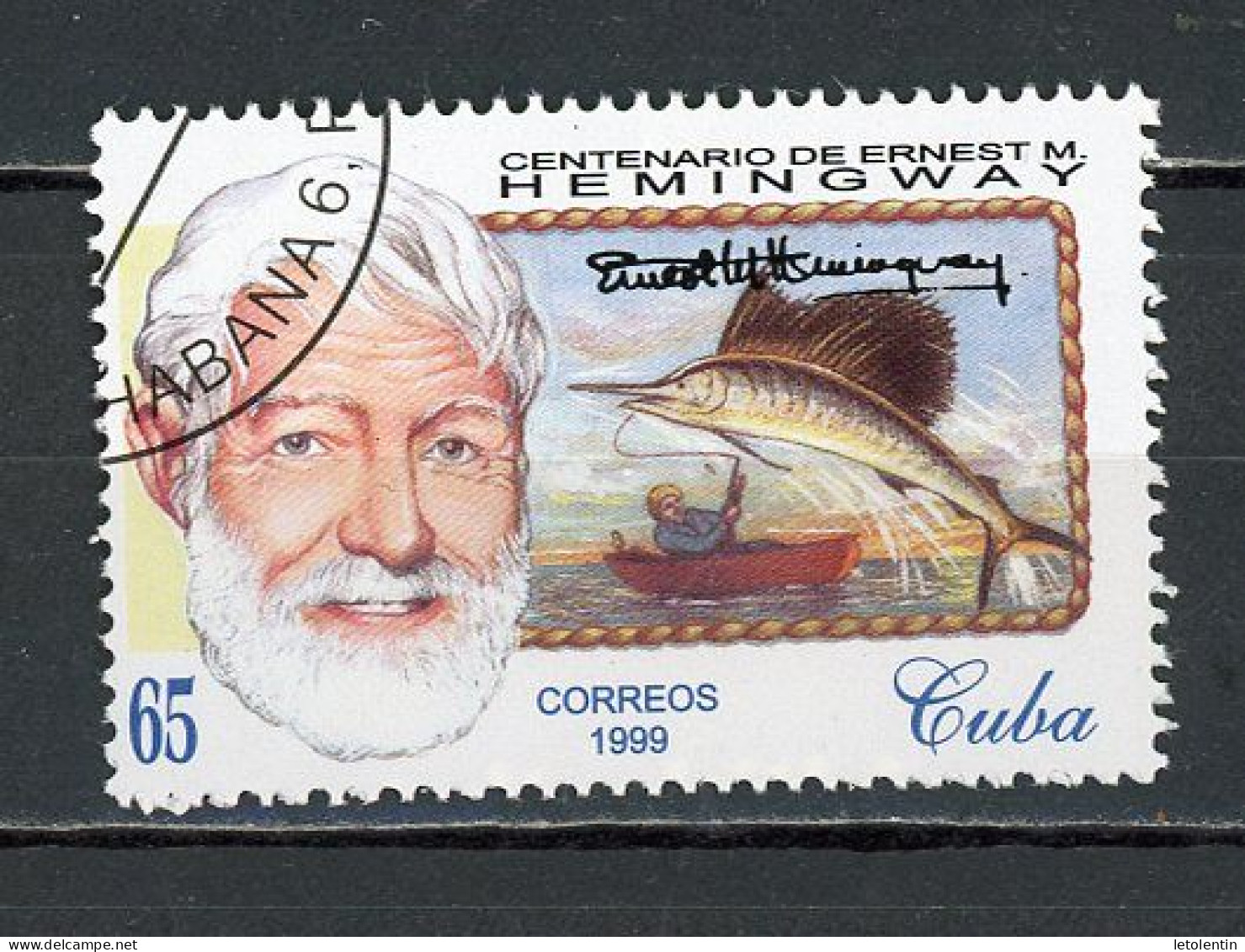 CUBA -  HEMINGWAY  N°Yt 3844 Obli. - Used Stamps