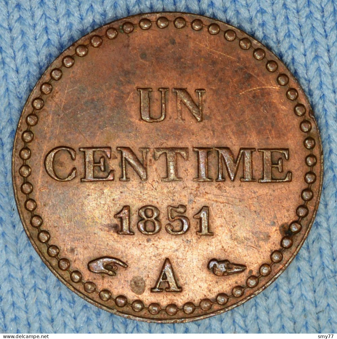 France • 1 Centime 1851 • Sans Accent ! • In High Grade • W/o Accent • [24-222] - 1 Centime