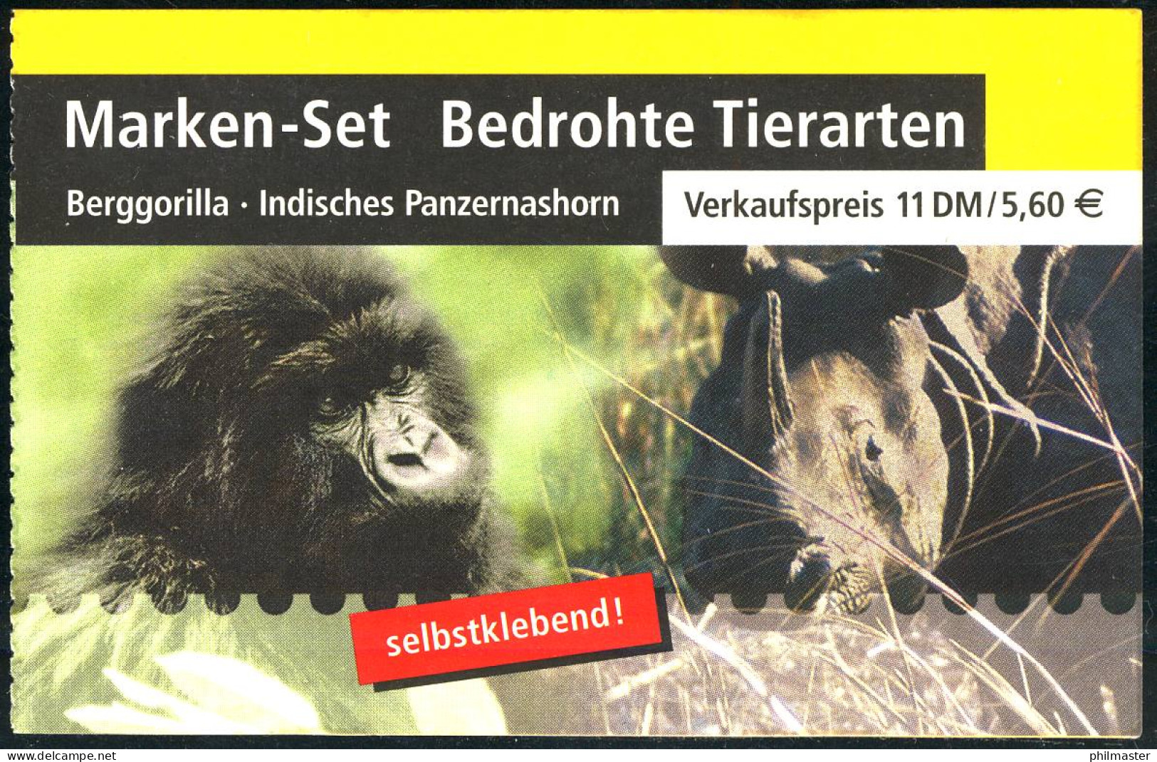 44I MH Tiere Mit Verschnitt Auf Der 4. DS Linker Rand Gelb Statt Grün ** - 2001-2010