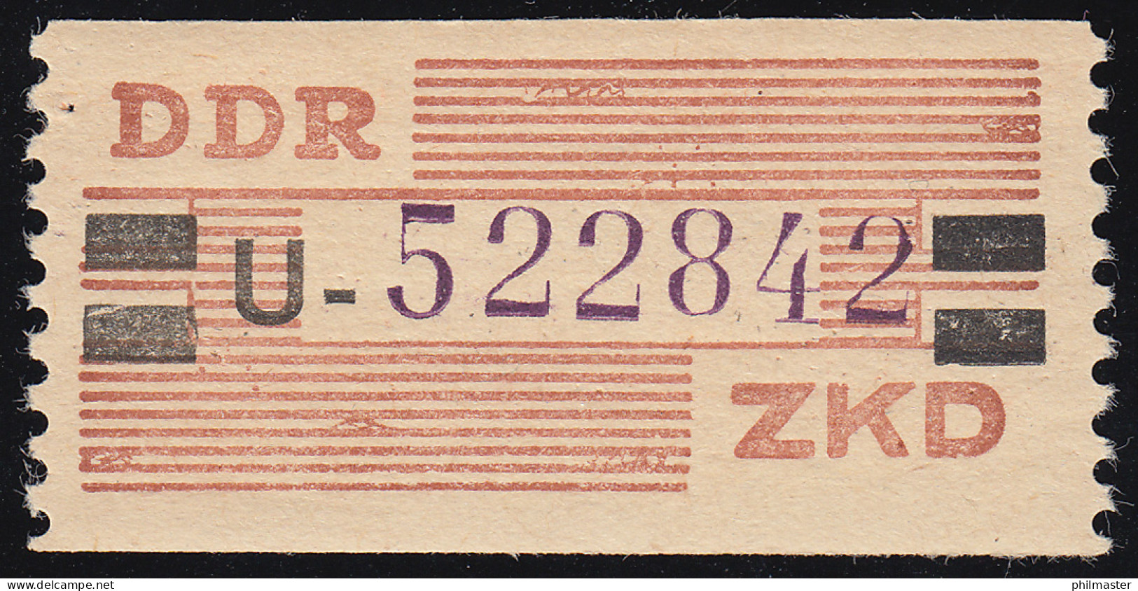 29-U-Neudruck Dienst-B, Billet Violett Und Schwarz Auf Orange, ** Postfrisch - Postfris