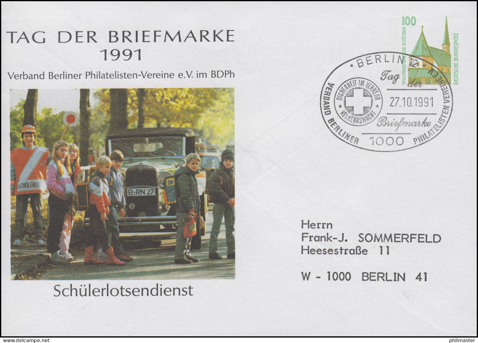 PU 290/66 Tag Der Briefmarke Schülerlotsendienst SSt Berlin 27.10.91 Nach Berlin - Private Covers - Mint