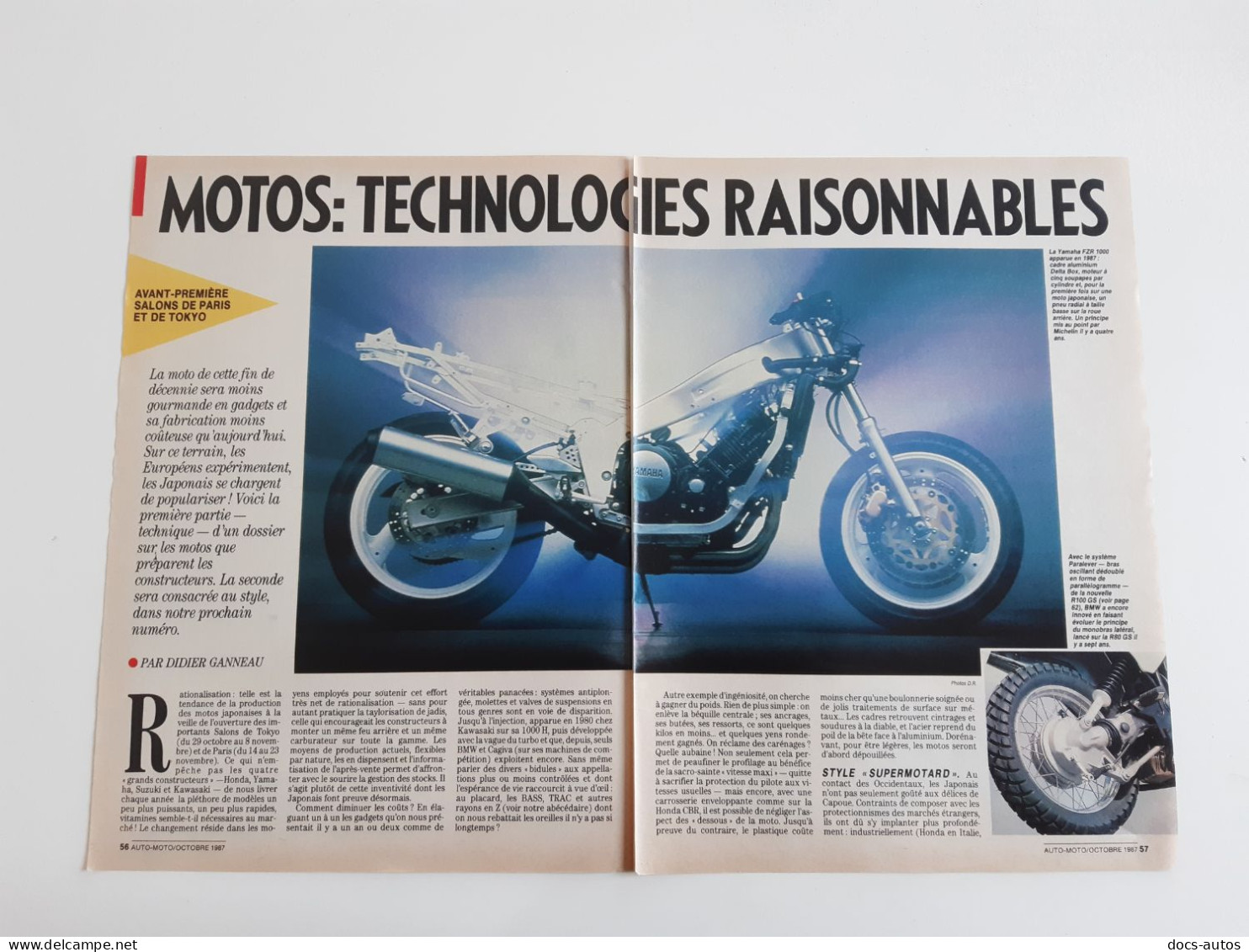 Motos Technologies Raisonnables - Coupure De Presse Moto - Motos