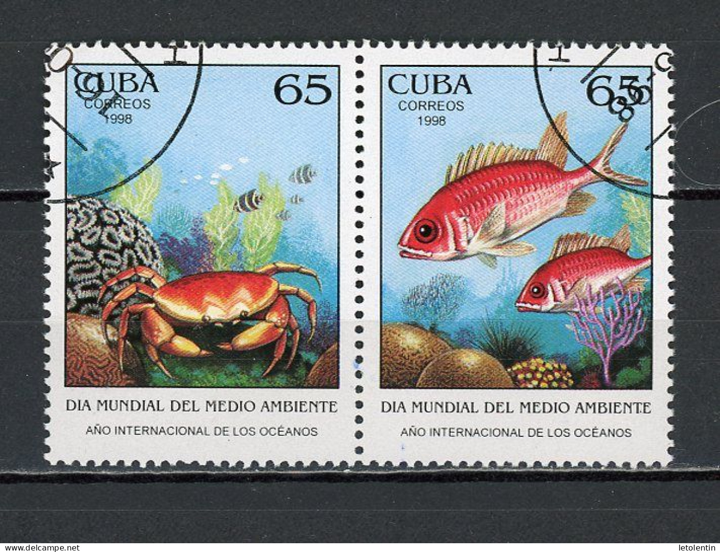 CUBA -  JOUR DE L'ENVIRONEMENT  N°Yt 3723+3724 Obli. - Used Stamps