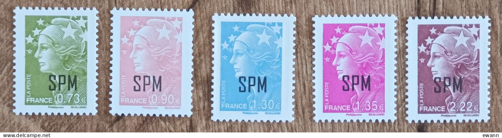 Saint Pierre Et Miquelon - YT N°967 à 971 - Marianne De Beaujard - 2010 - Neuf - Unused Stamps