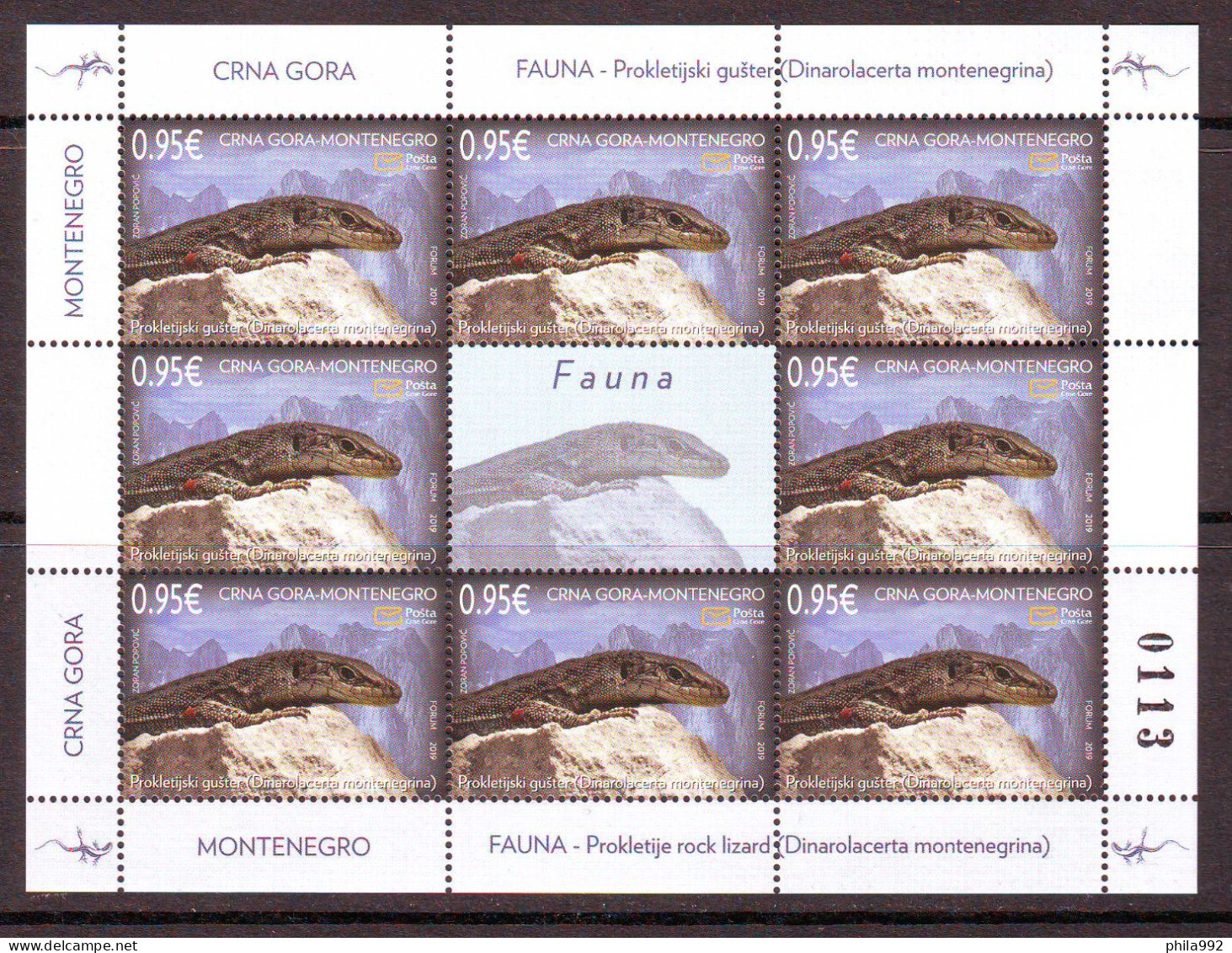 Montenegro 2019 Fauna  Mi.No. 430 Mini Sheet (8+L) MNH - Montenegro