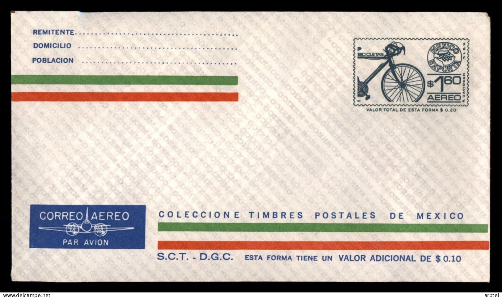 MEXICO ENTERO POSTAL BICICLETA CICLISMO CYCLING BICYCLE - Radsport