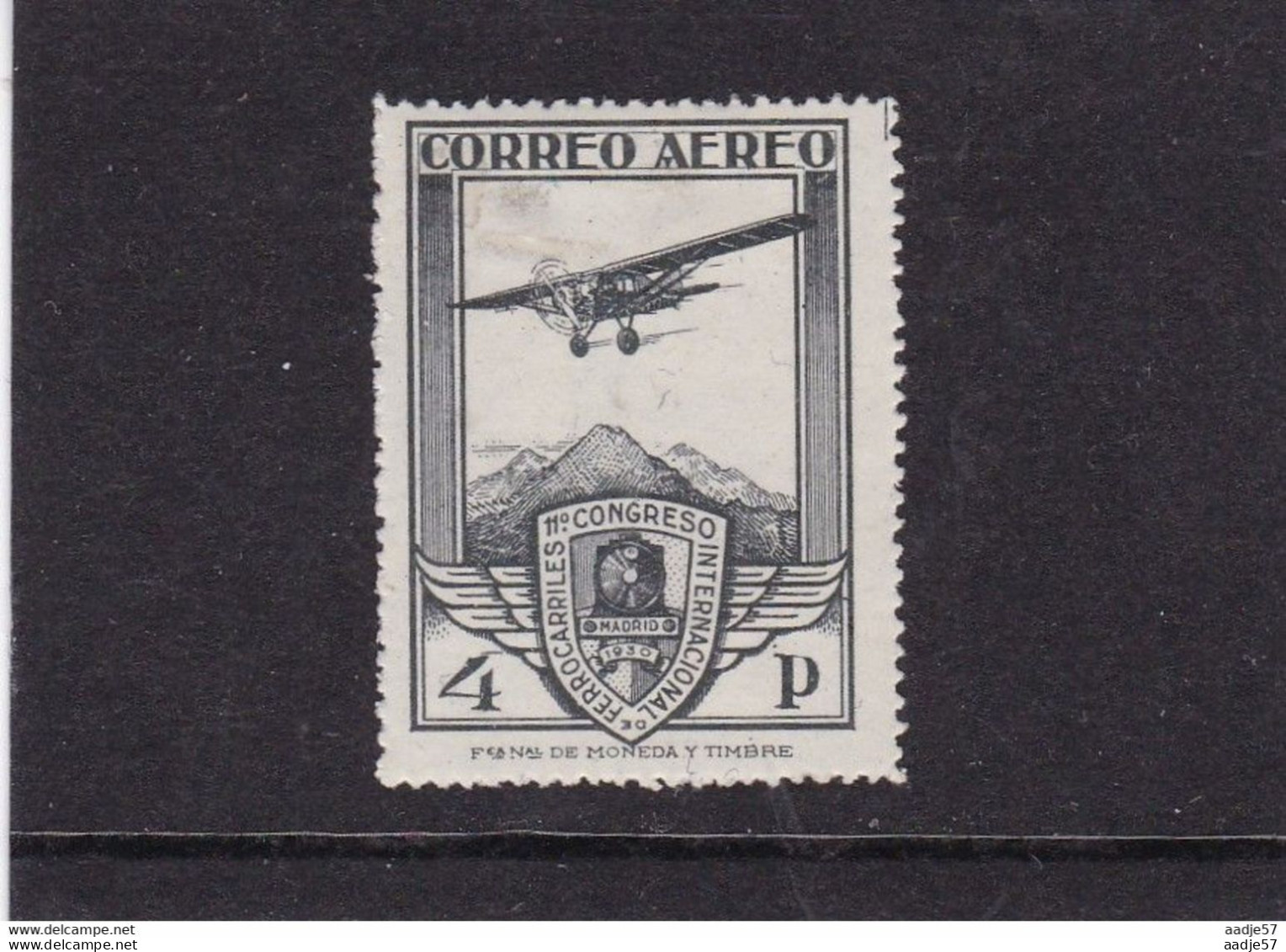 Espagne 1930 N° Y&T : PA. 55 (valse?) MH* 5838 - Neufs