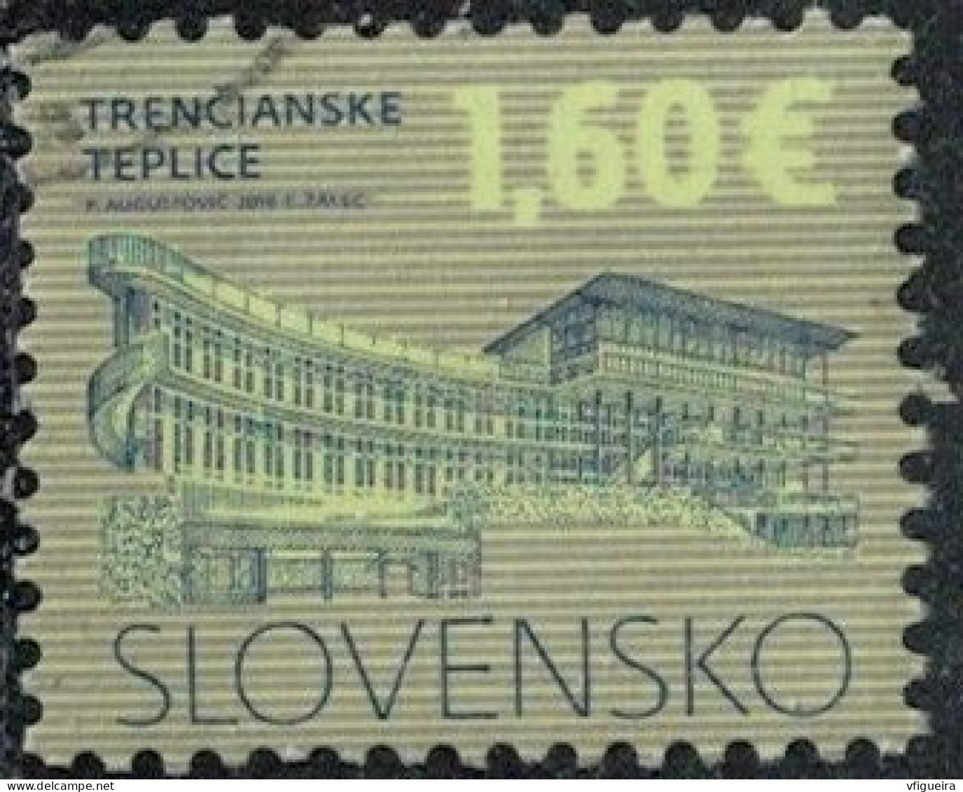 Slovaquie 2016 Oblitéré Used Bâtiments Ville De Trencianske Teplice Y&T SK 683 SU - Used Stamps