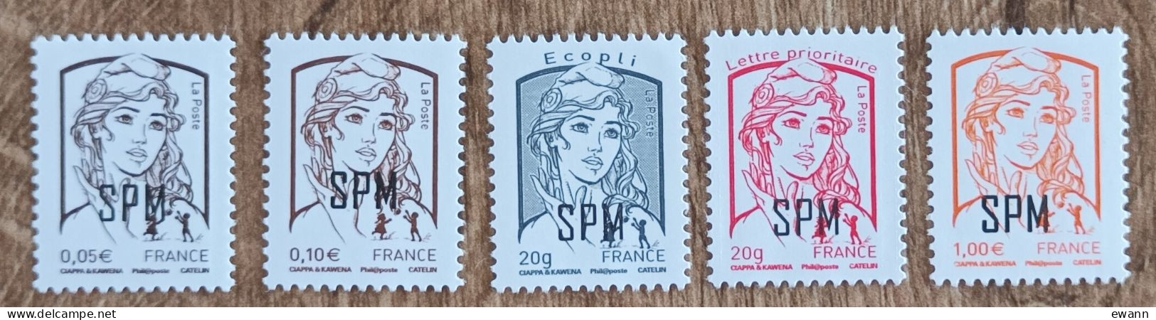 Saint Pierre Et Miquelon - YT N°1083 à 1087 - Marianne De Ciappa Et Kawena - 2013 - Neuf - Unused Stamps
