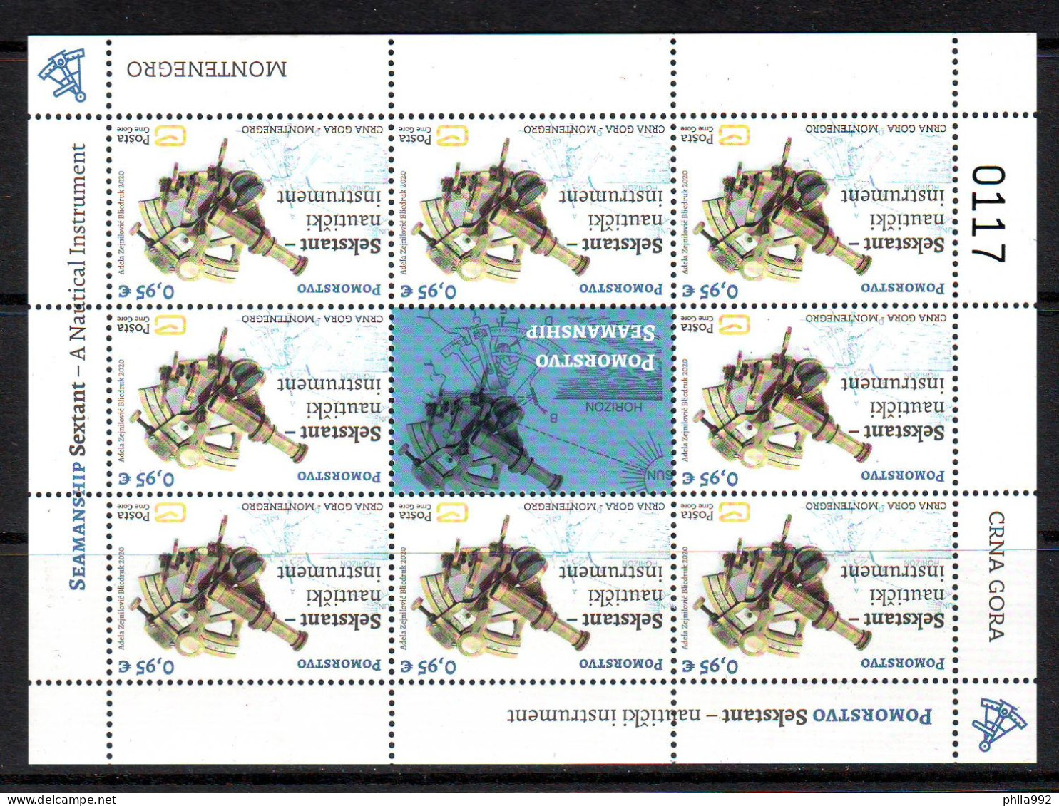 Montenegro 2020 Seamanship SEXTANT Mi.No.455 Mini Sheet(8+L) MNH - Montenegro