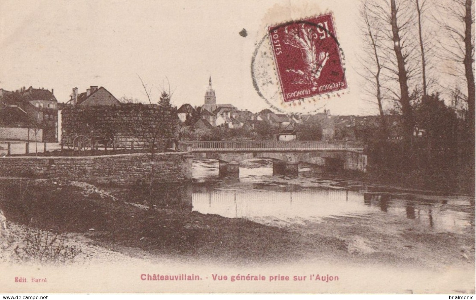 CHATEAUVILLAIN  Vue Générale Prise Sur L'Aujon - Chateauvillain