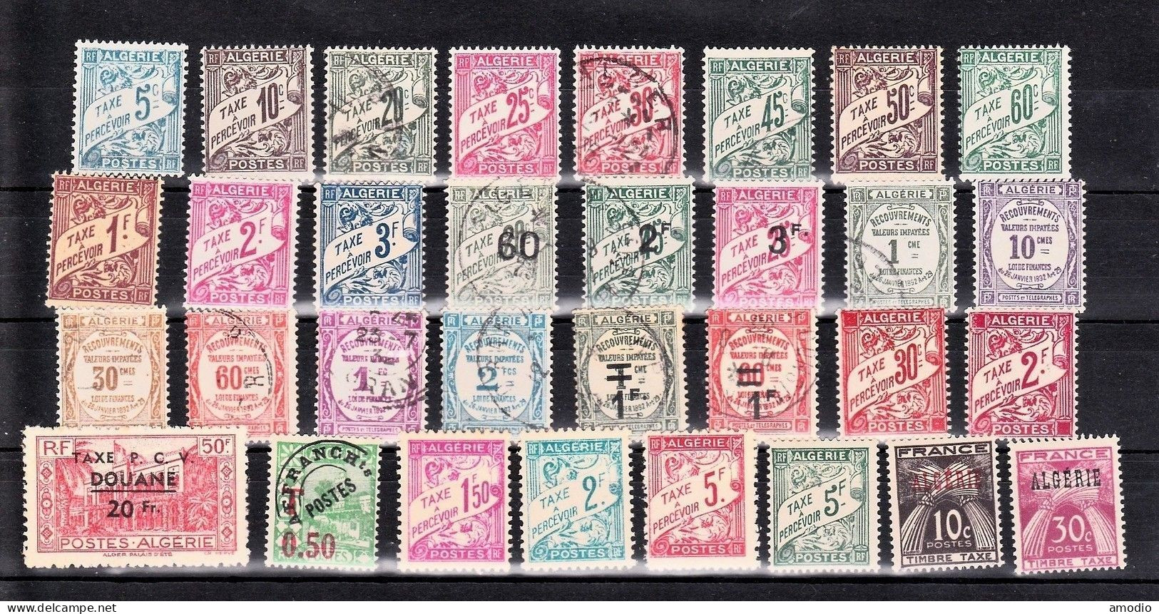 Algérie Timbres Taxes YT 1A/34 Sauf 21-24 N** N* Oblit - Unused Stamps
