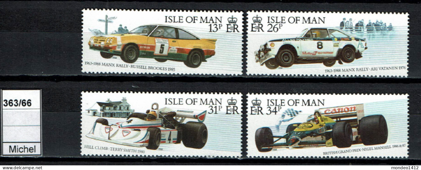 Isle Of Man - Mi 363-366 - MNH - Sport Automobile - Manx Ralley - Man (Ile De)