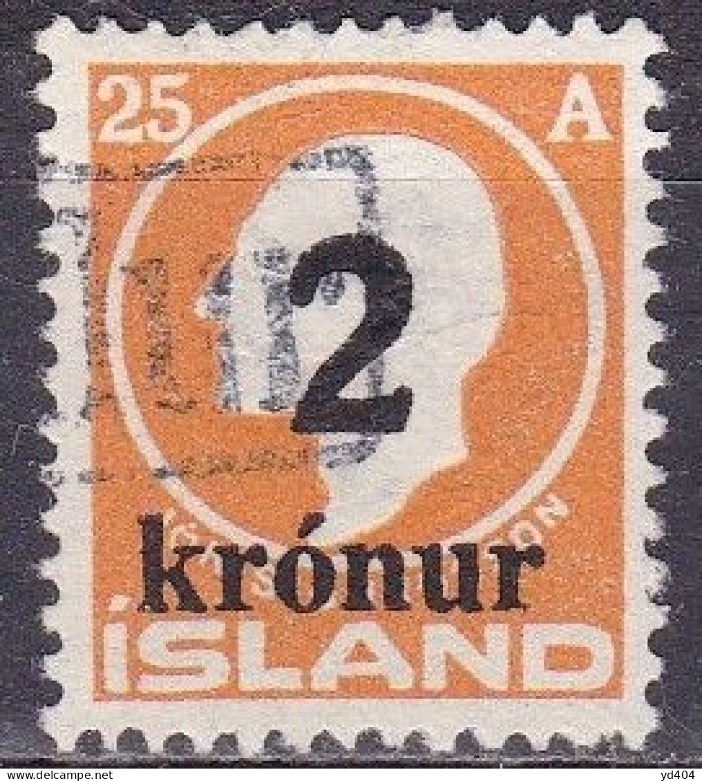 IS017H– ISLANDE – ICELAND – 1925 – JON SIGURSSON OVERP. – Y&T # 110 USED 20 € - Gebruikt