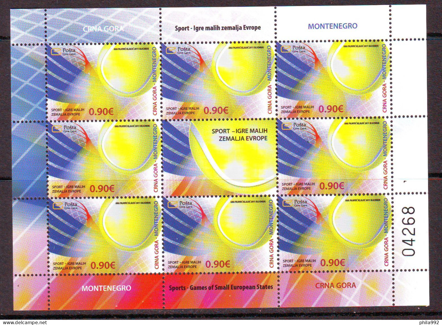 Montenegro 2011 Sports Games Of SmallEuropean States Mi.No.276-77 2 Mini Sheet (8+L)  MNH - Montenegro