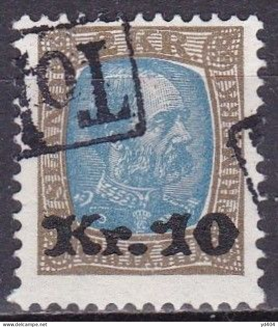 IS019B– ISLANDE – ICELAND – 1926 – KING CHRISTIAN IX / TOLLUR CANCEL – Y&T # 121 USED 10 € - Oblitérés