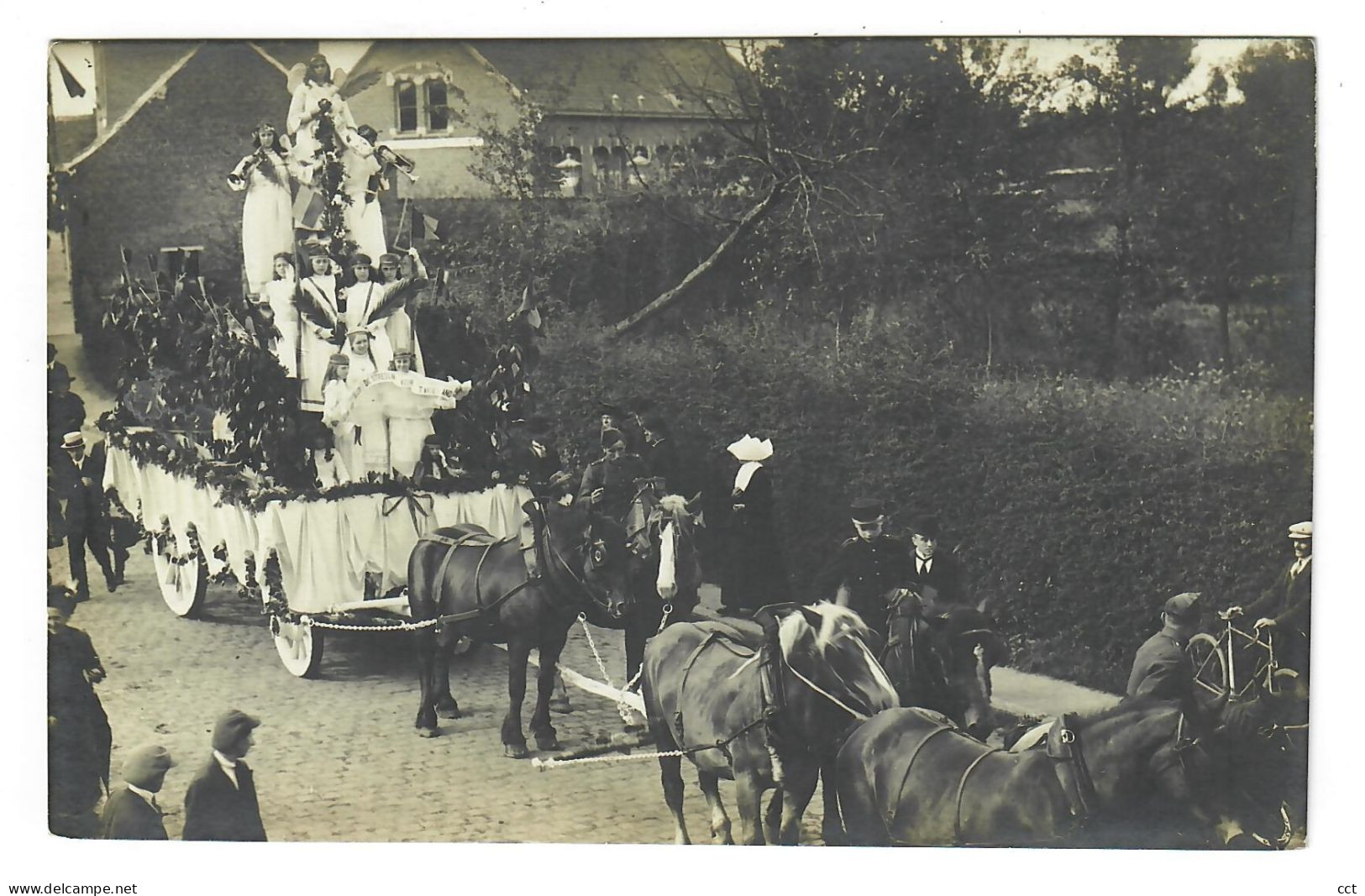 Sint-Kwintens-Lennik Lennik FOTOKAART Van De Vredesfeesten   1137 HERDENKING EERSTE WERELDOORLOG - Lennik