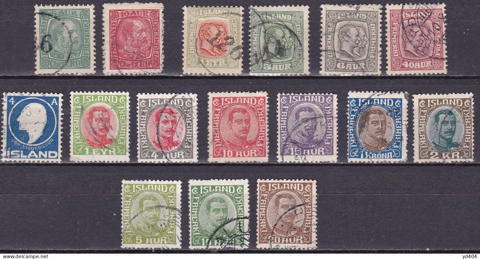 IS018A – ISLANDE – ICELAND – 1902/22 – USED LOT - 80 € - Usados