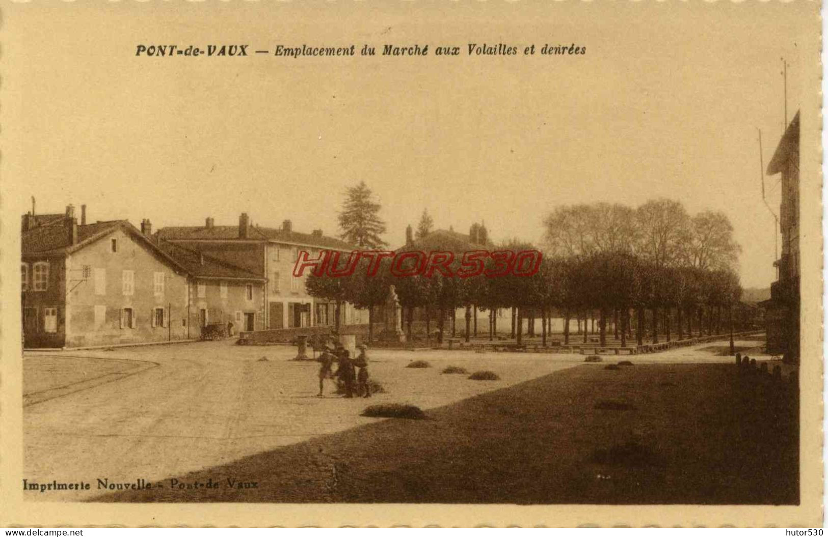 CPA PONT DE VAUX - EMPLACEMENT DU MARCHE AUX VOLAILLES ET DENREES - Pont-de-Vaux