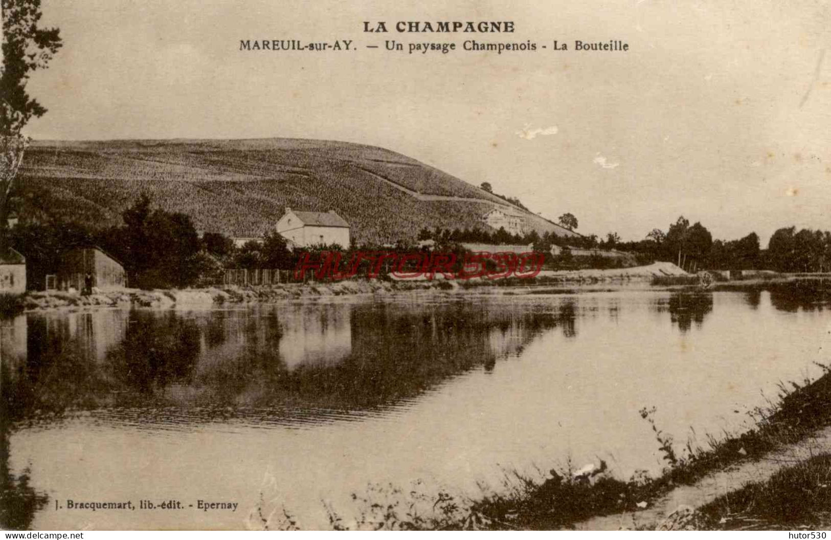 CPA MAREUIL SUR AY - UN PAYSAGE CHAMPENOIS - LA BOUTEILLE - Mareuil-sur-Ay
