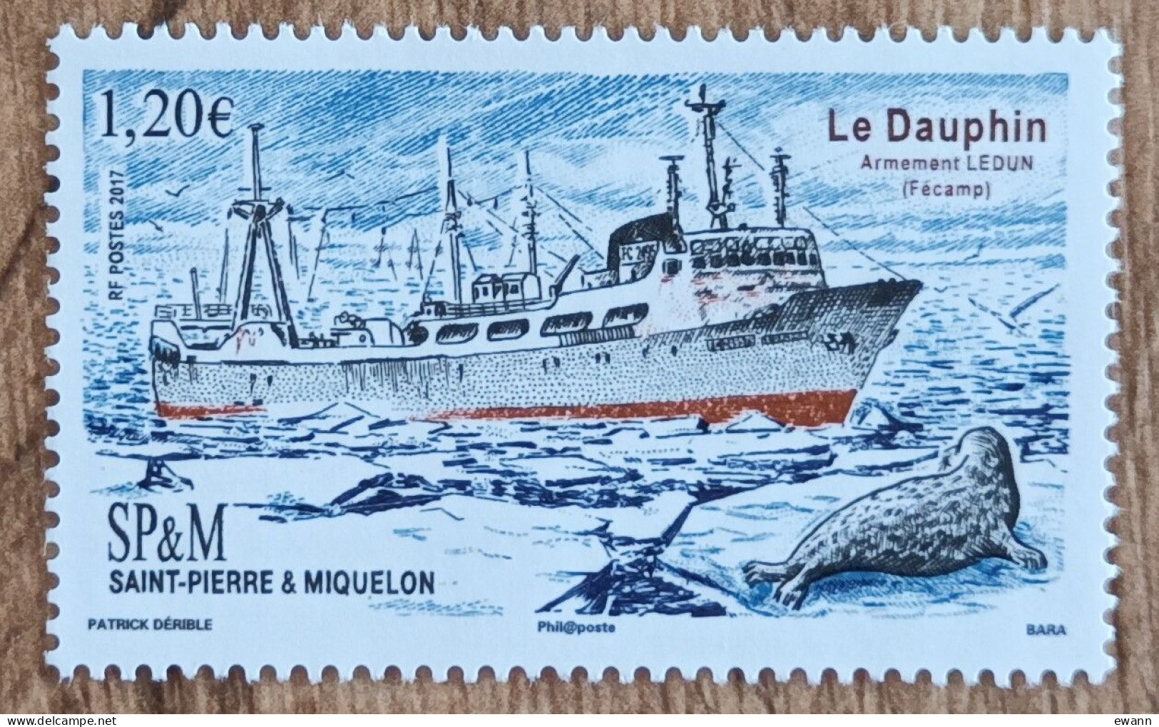 Saint Pierre Et Miquelon - YT N°1178 - Transport Maritime / Chalutier Le Dauphin - 2017 - Neuf - Neufs