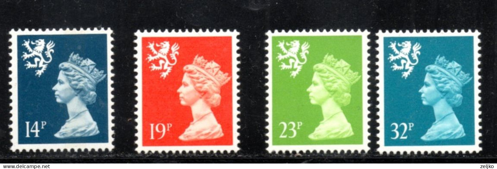 UK, GB, Great Britain, Regional Issue, Scotland, MNH, 1988, Michel 49 - 52, Queen Elizabeth - Schotland