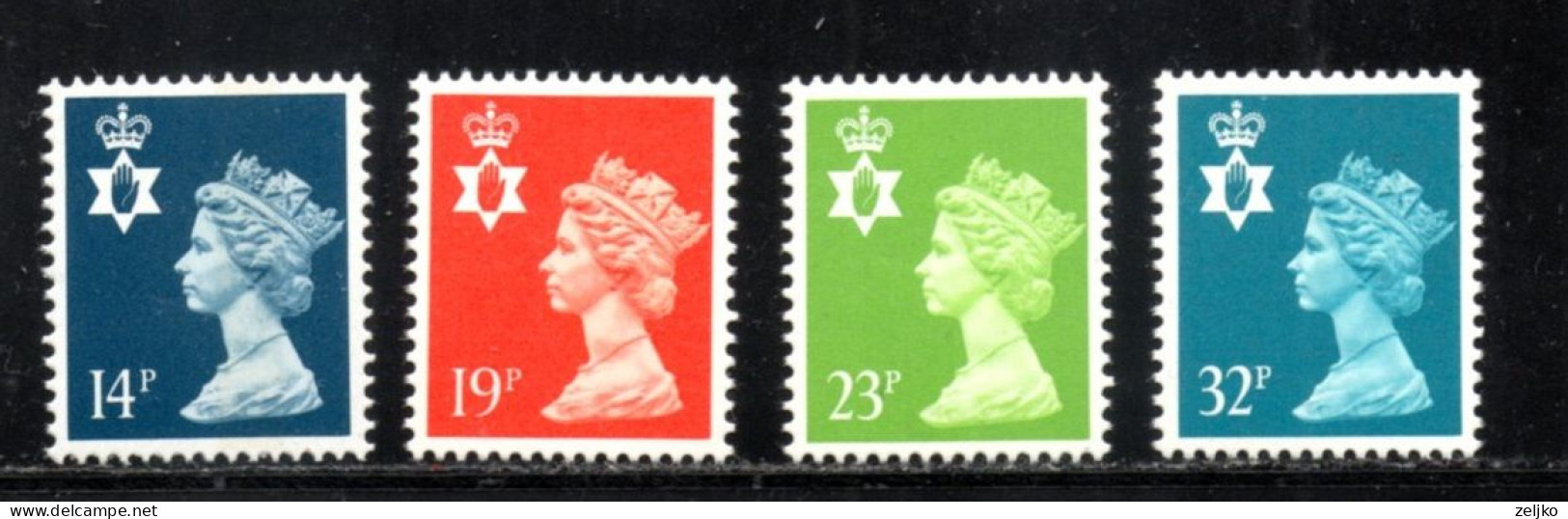 UK, GB, Great Britain, Regional Issue, North Ireland, MNH, 1988, Michel 47 - 50, Queen Elizabeth - Irlande Du Nord