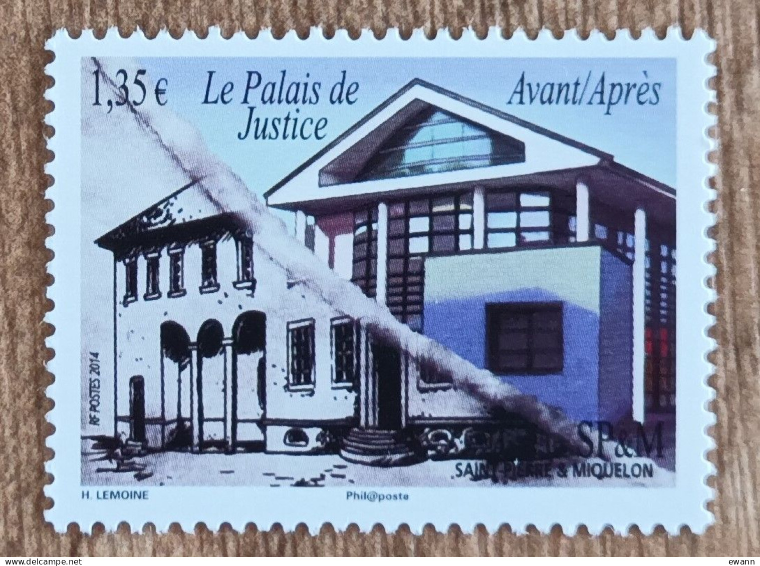 Saint Pierre Et Miquelon - YT N°1111 - Le Palais De Justice - 2014 - Neuf - Unused Stamps