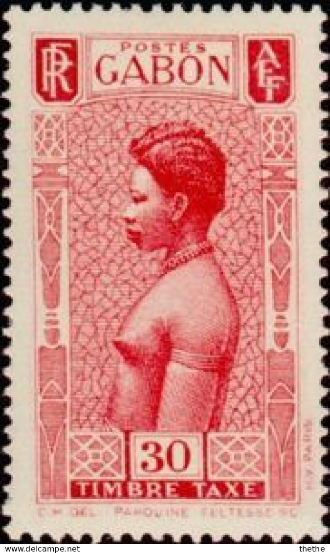 GABON - Femme Fang - Timbres-taxe