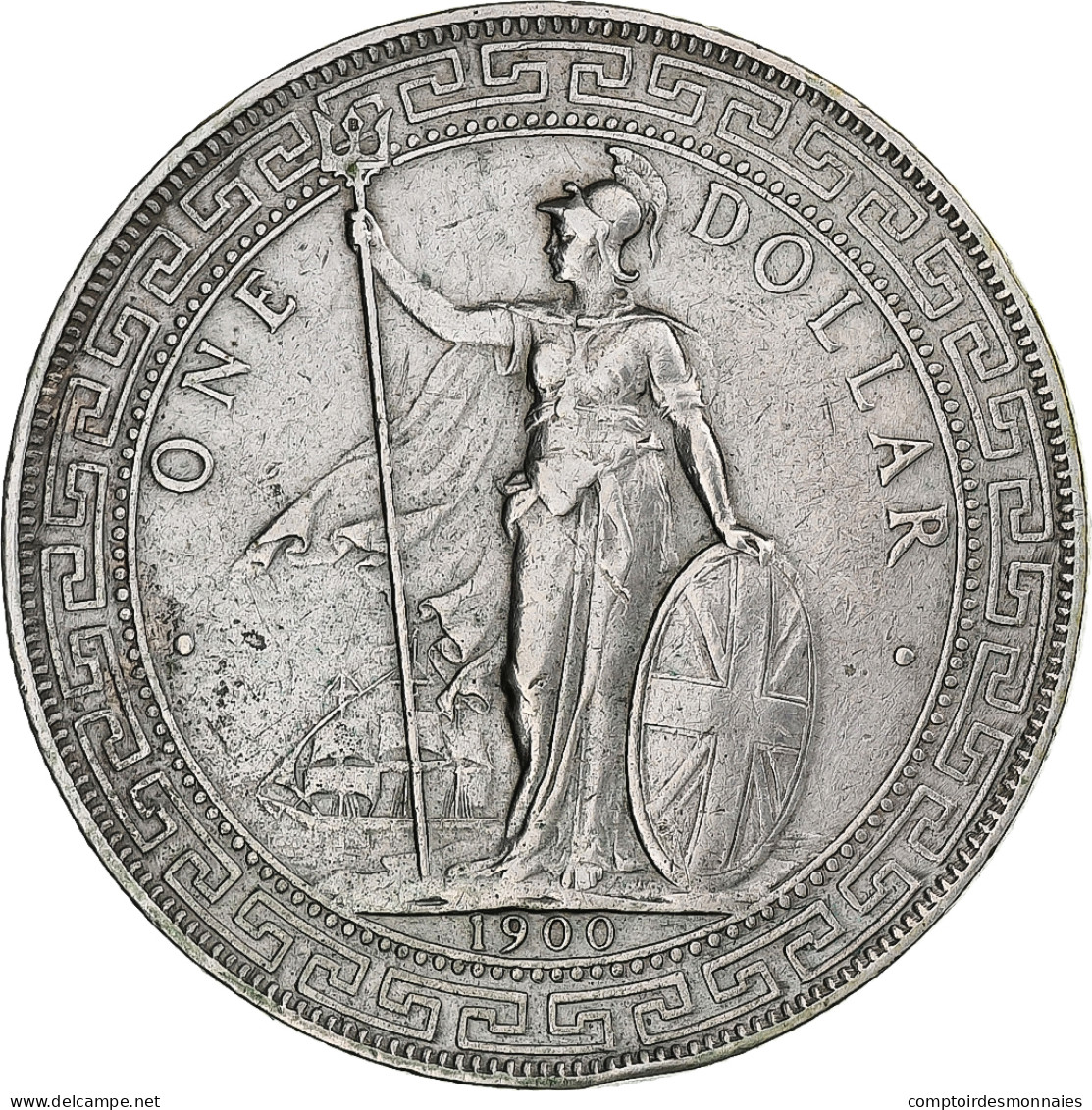 Royaume-Uni, Victoria, Trade Dollar, 1900, Bombay, Argent, TTB+ - Kolonies
