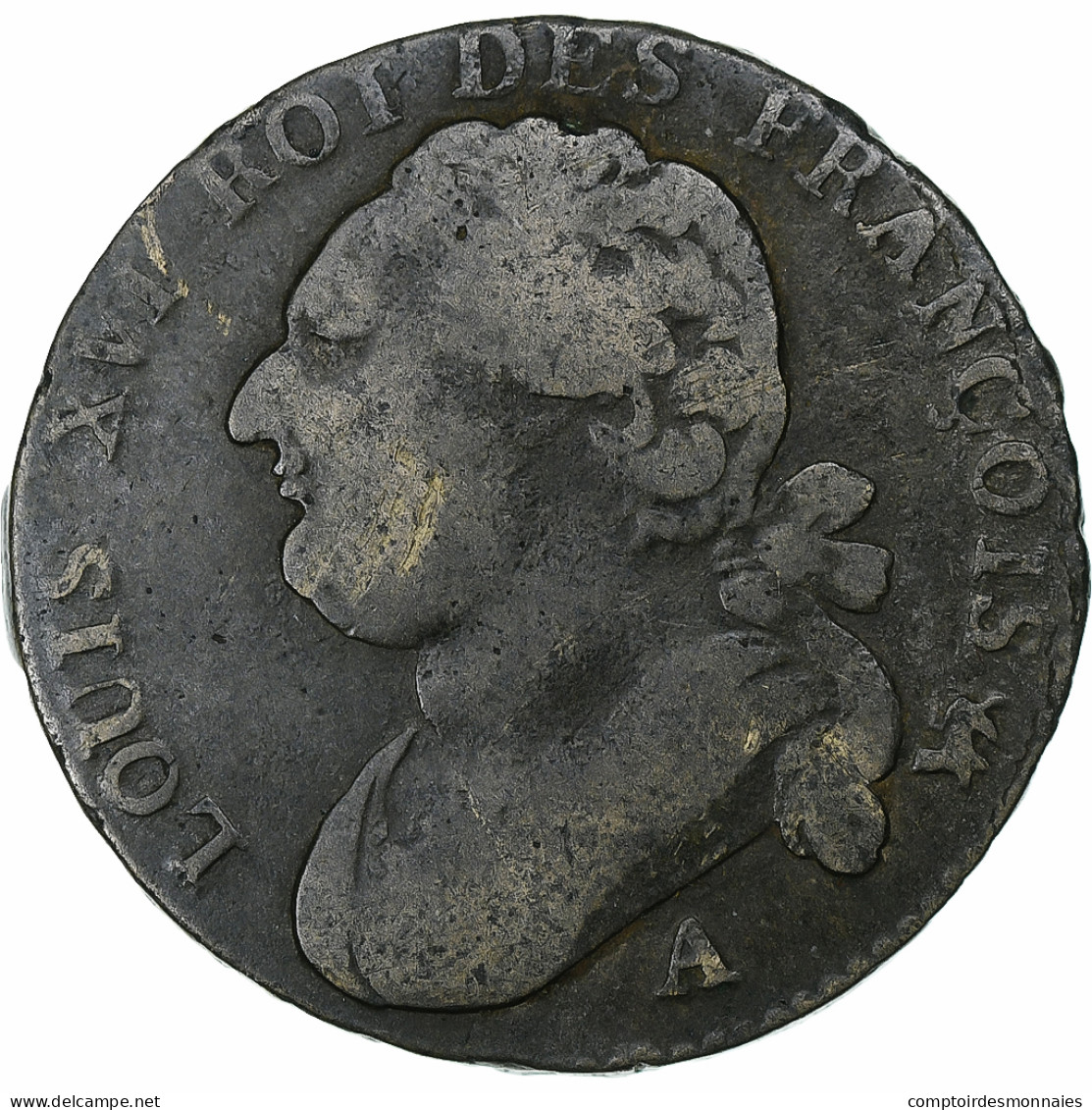 France, Louis XVI, 12 Deniers, 1793 / AN 5, Paris, Cuivre, TB+, Gadoury:15 - Otros & Sin Clasificación