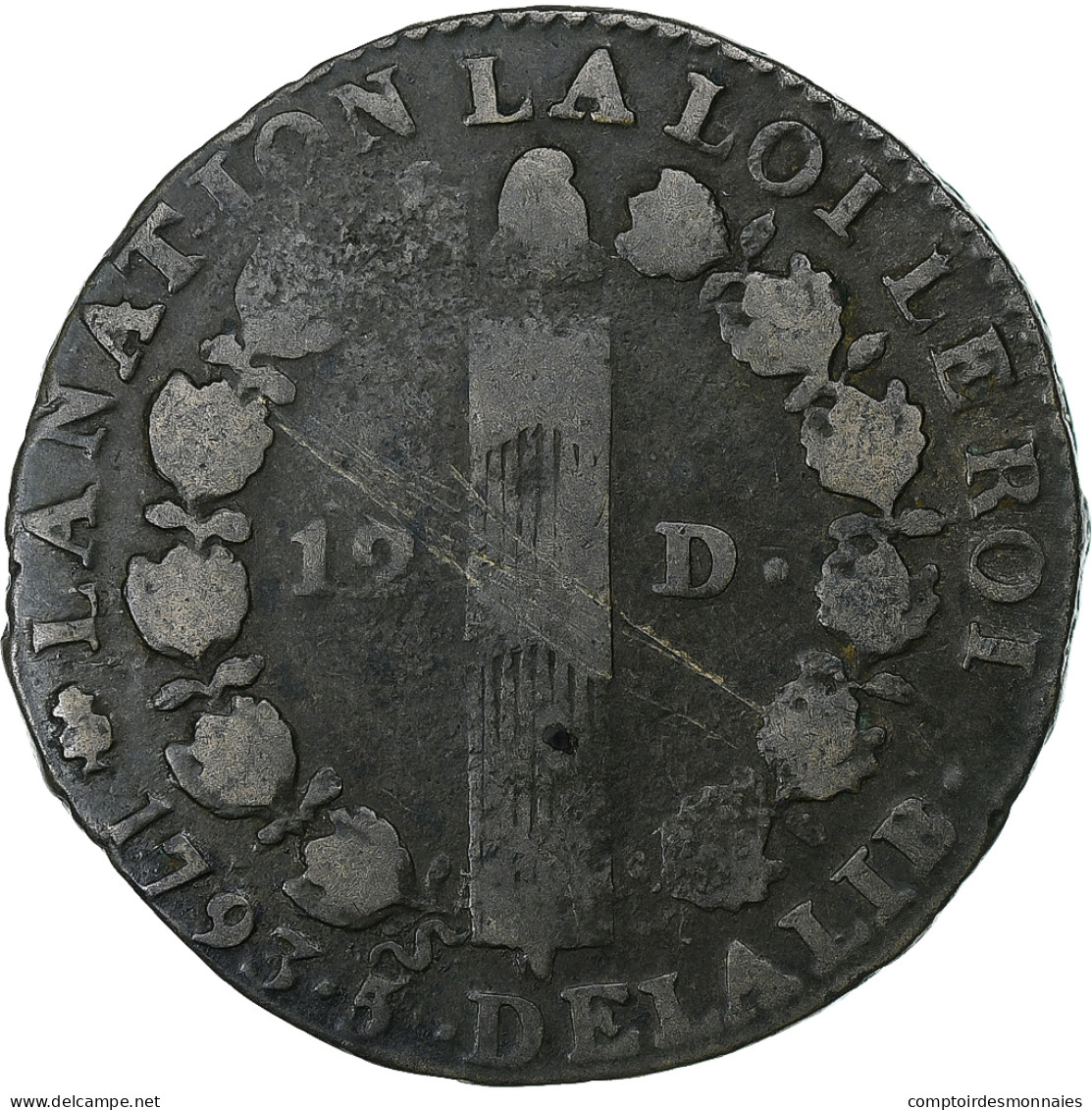 France, Louis XVI, 12 Deniers, 1793 / AN 5, Paris, Cuivre, TB+, Gadoury:15 - Other & Unclassified