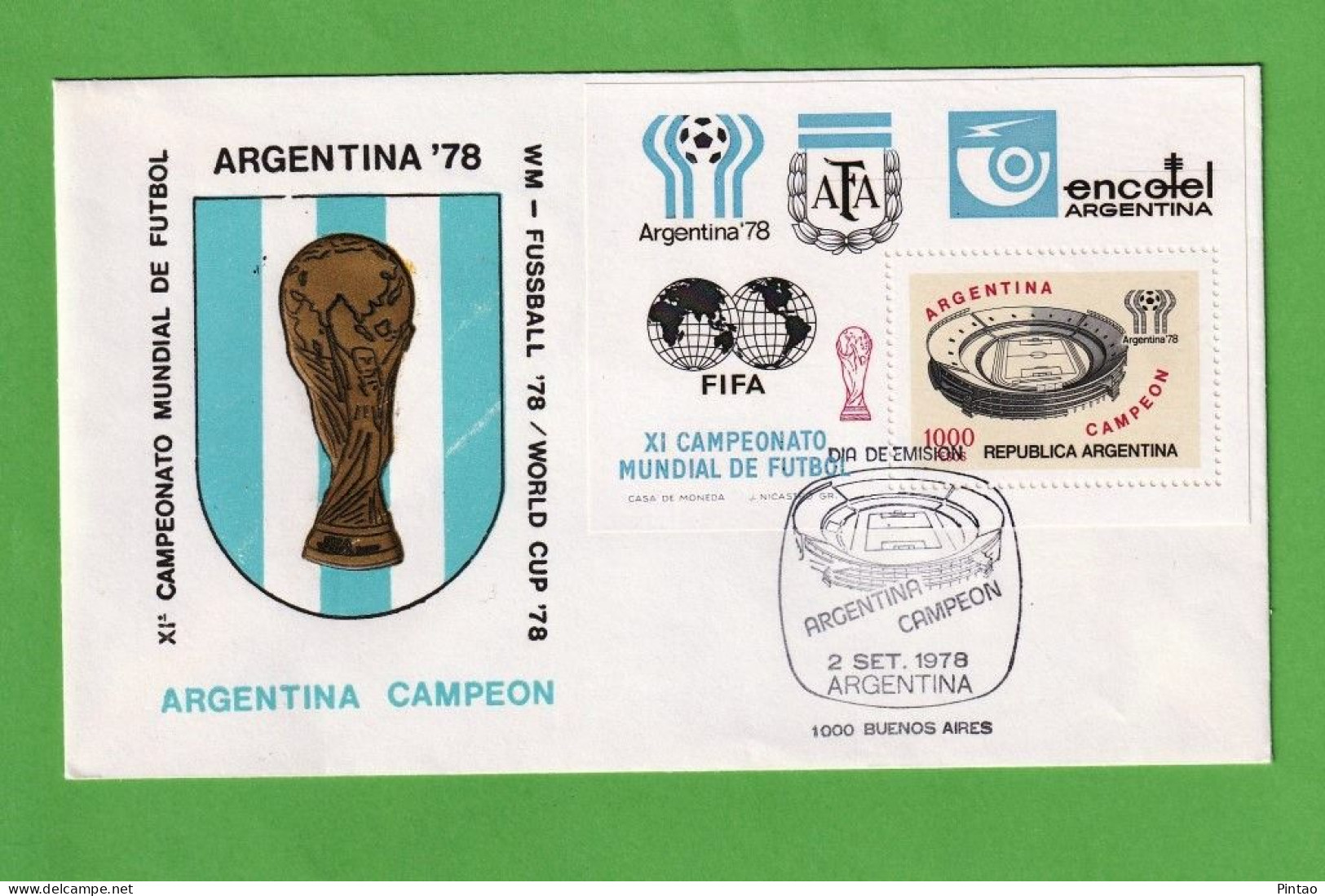 FDC1048- ARGENTINA 1978- FDC (FUTEBOL) - Briefe U. Dokumente