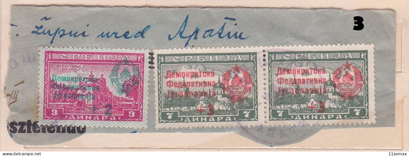 First PARTISAN Partizan POSTMARKS 1945. Apatin VIPauction001 - Lettres & Documents