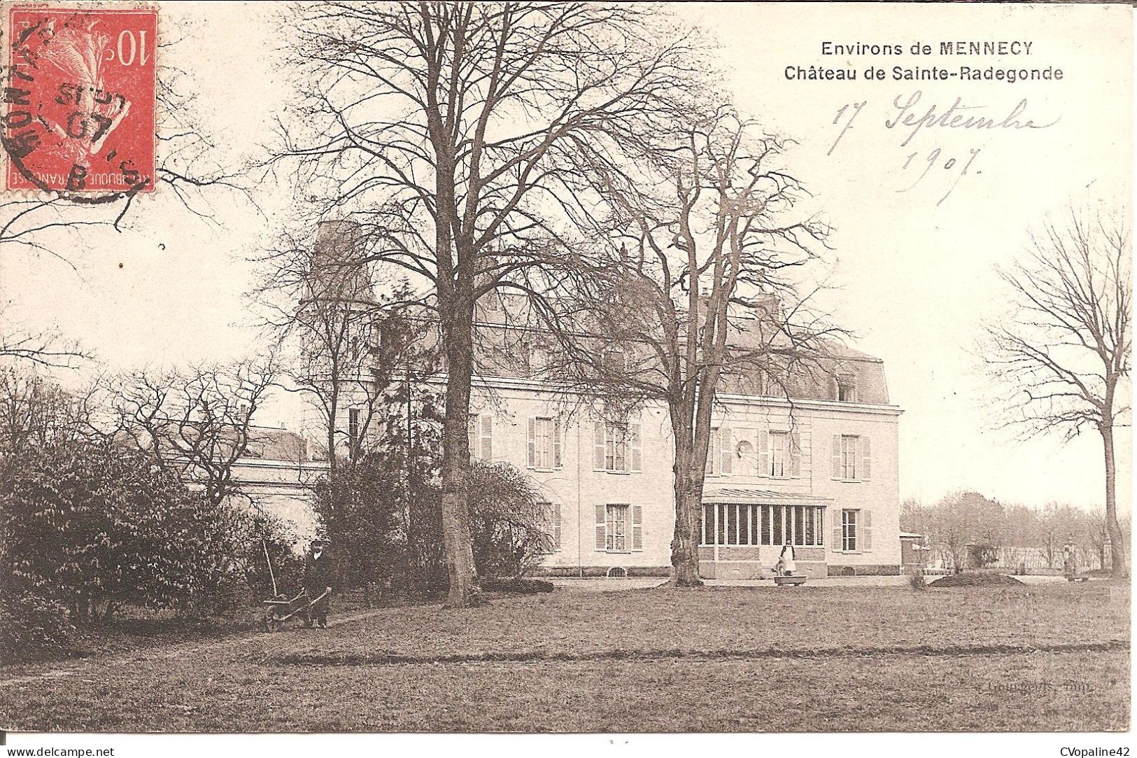 Environs De MENNECY (95) Château Sainte-Radegonde En 1907 - Mennecy