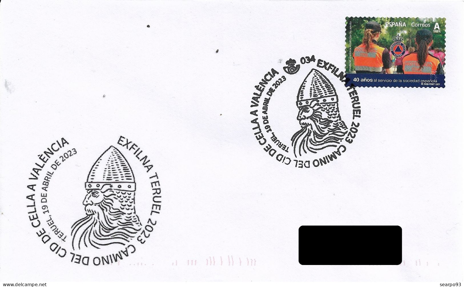 SPAIN. POSTMARK. CAMINO DEL CID DE CELLA A VALENCIA. TERUEL. 2023 - Otros & Sin Clasificación