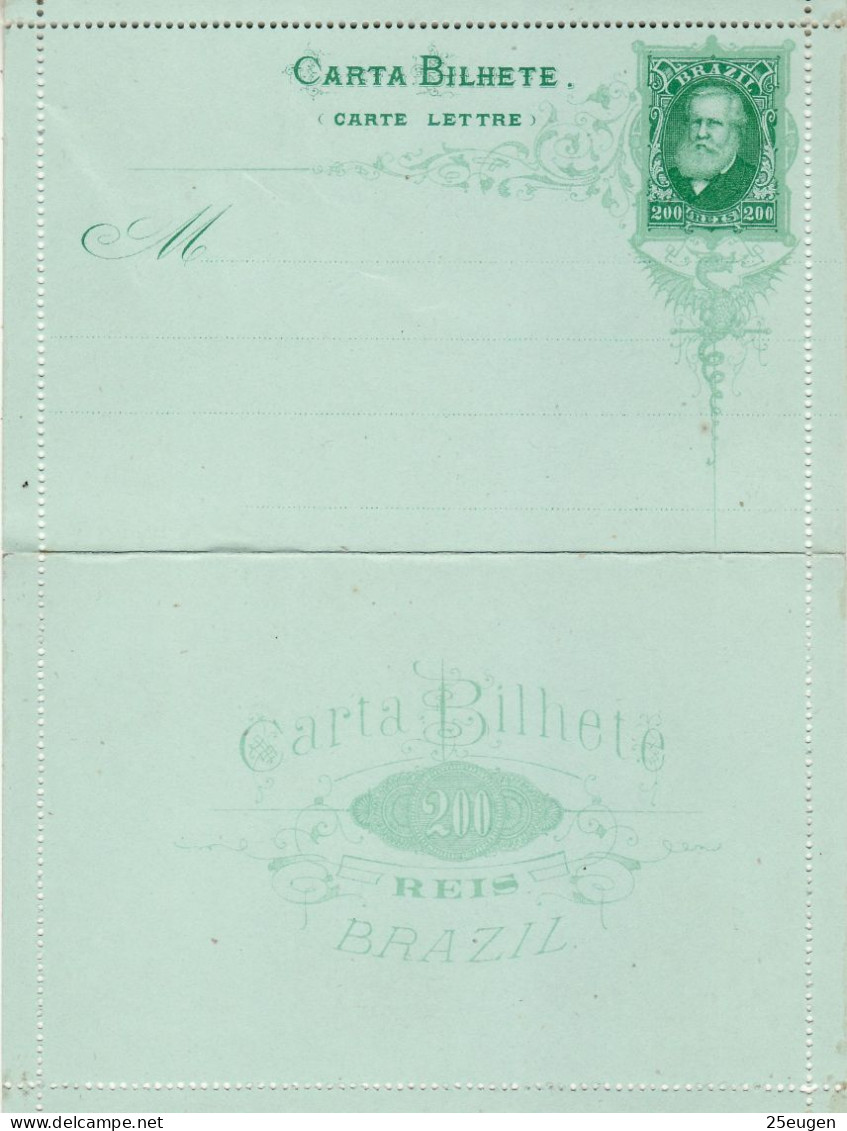 BRAZIL 1884 COVER LETTER UNUSED - Brieven En Documenten