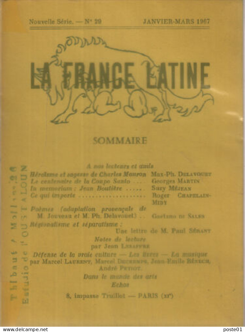 La France Latine N° 29 - Non Classificati