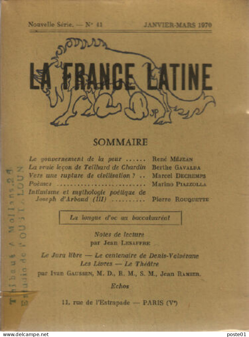 La France Latine N° 41 - Zonder Classificatie
