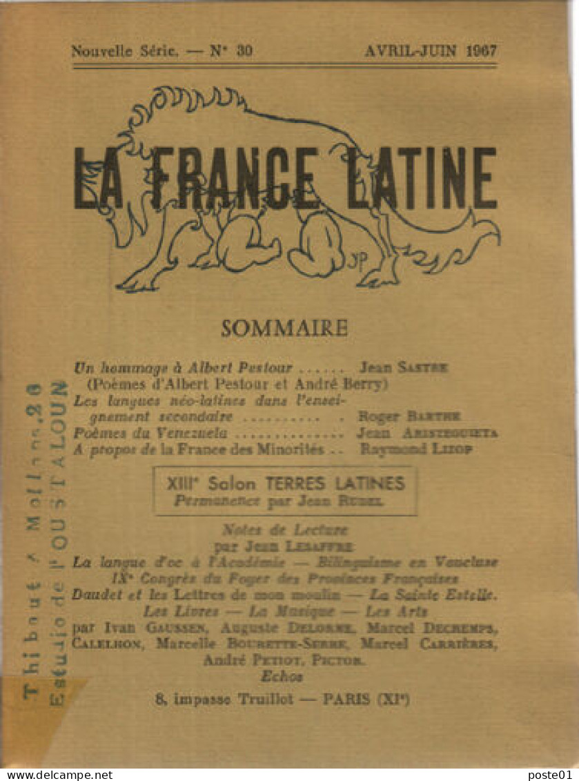 La France Latine N° 30 - Sin Clasificación