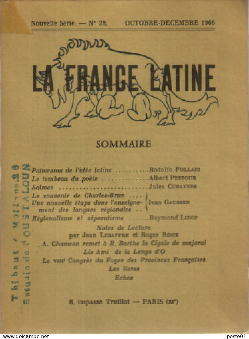 La France Latine N° 28 - Zonder Classificatie