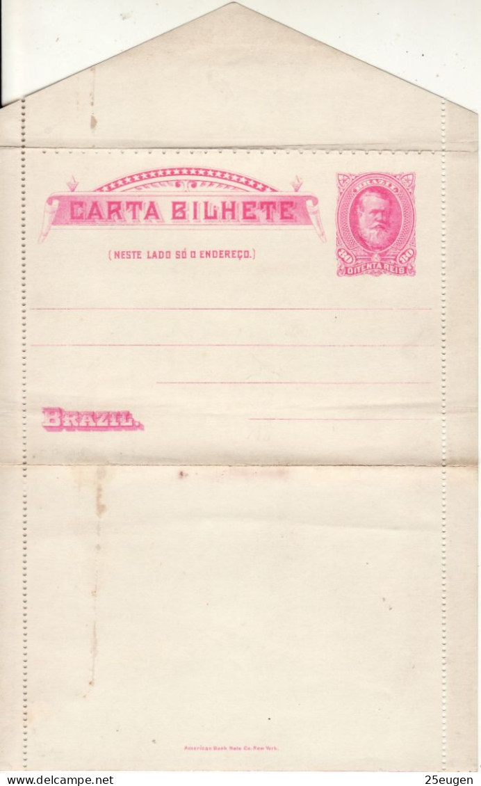 BRAZIL 1889 COVER LETTER UNUSED - Cartas & Documentos