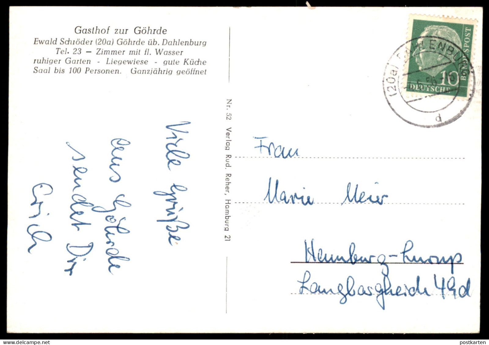 ÄLTERE POSTKARTE GASTHOF ZUR GÖHRDE EWALD SCHRÖDER ÜBER DAHLENBURG ELBTALAUE Dannenberg Hitzacker AK Postcard Cpa - Dannenberg