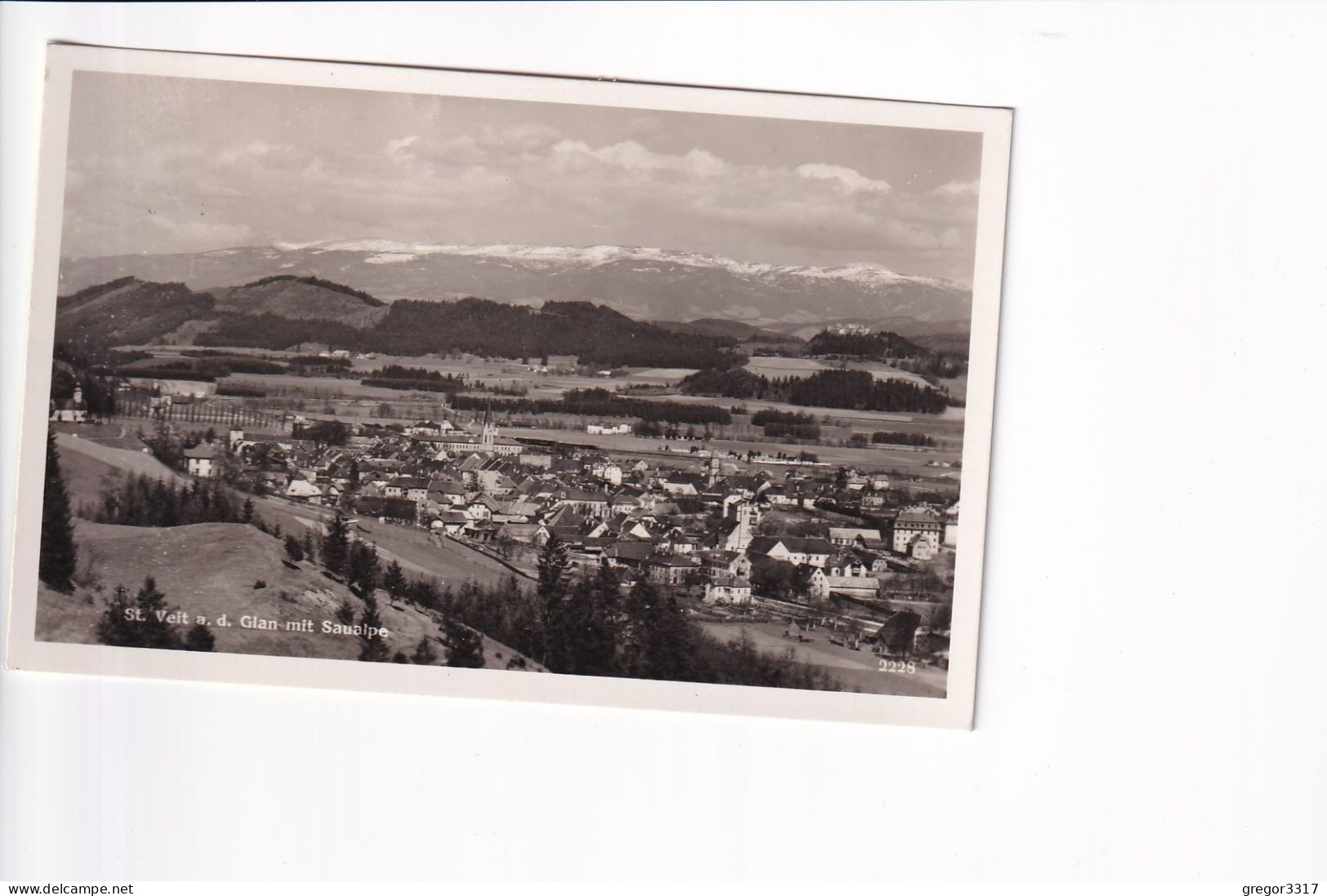 E5109) ST. VEIT A. GLAN Mit Saualpe - Alte S/W FOTO AK - St. Veit An Der Glan