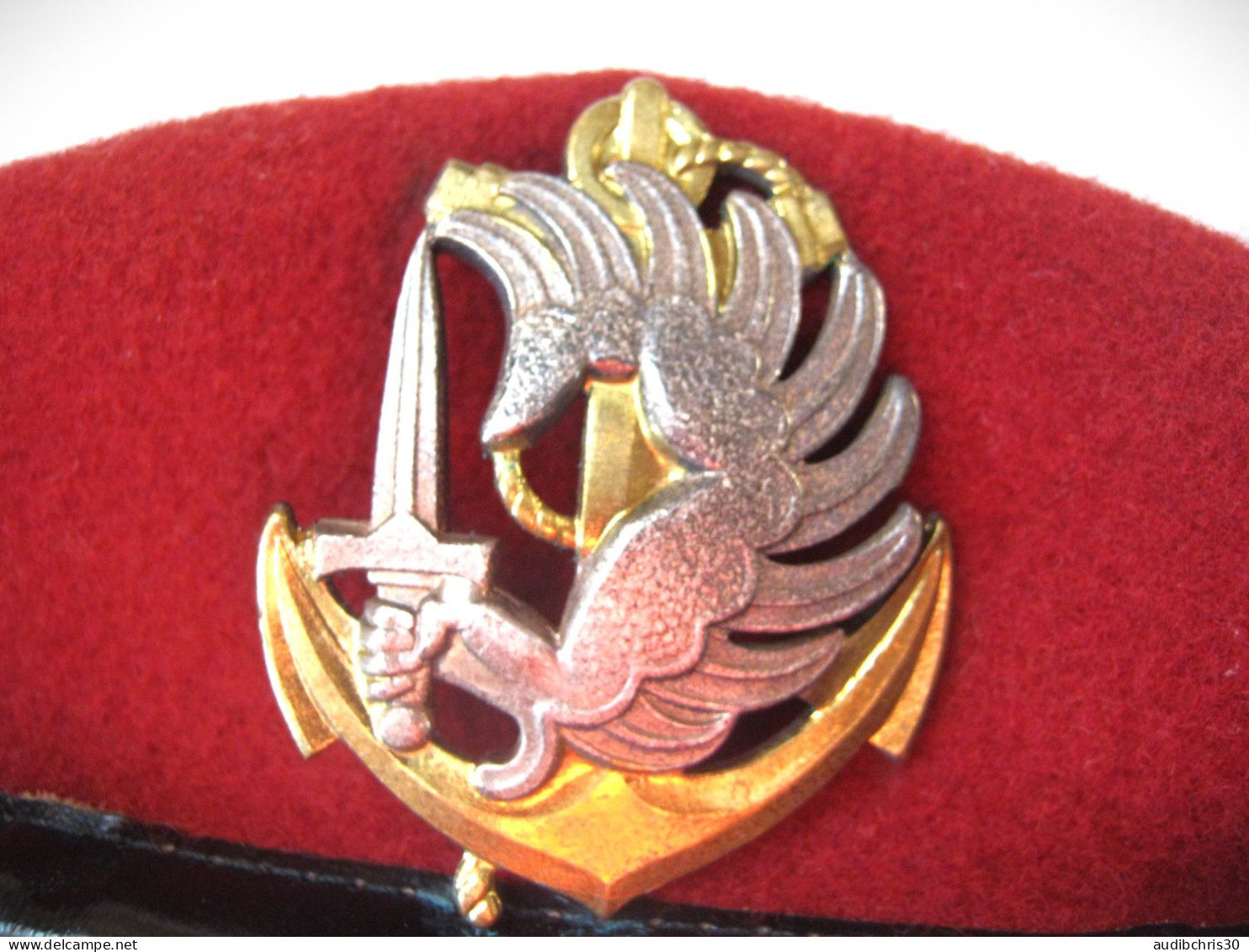 ANCIEN BERET COMPLET DES PARACHUTISTES TDM RPIMa FAB. SPECIAL COMMANDO ETAT SUP TAILLE 56 ANNEES 1980 - Equipement