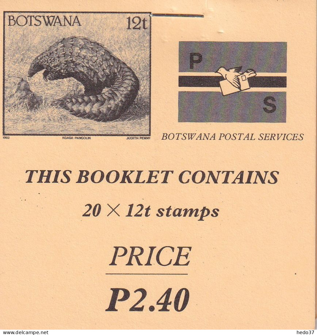 Bostwana N°666 - Pangolin - Carnet De 20 Ex. - Neuf ** Sans Charnière - TB - Botswana (1966-...)