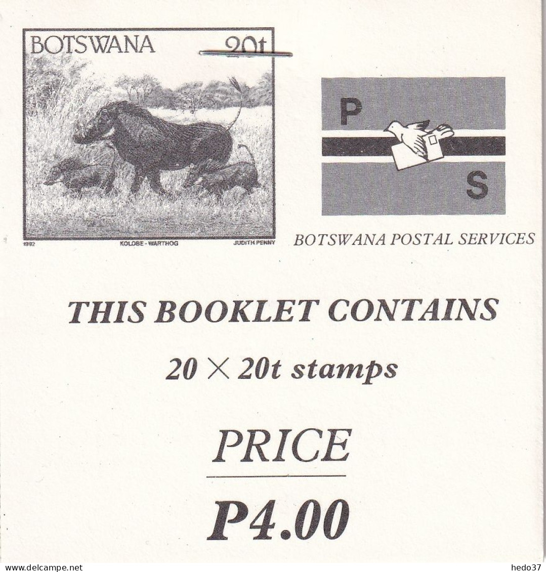 Bostwana N°668 - Facochères - Carnet De 20 Ex. - Neuf ** Sans Charnière - TB - Botswana (1966-...)