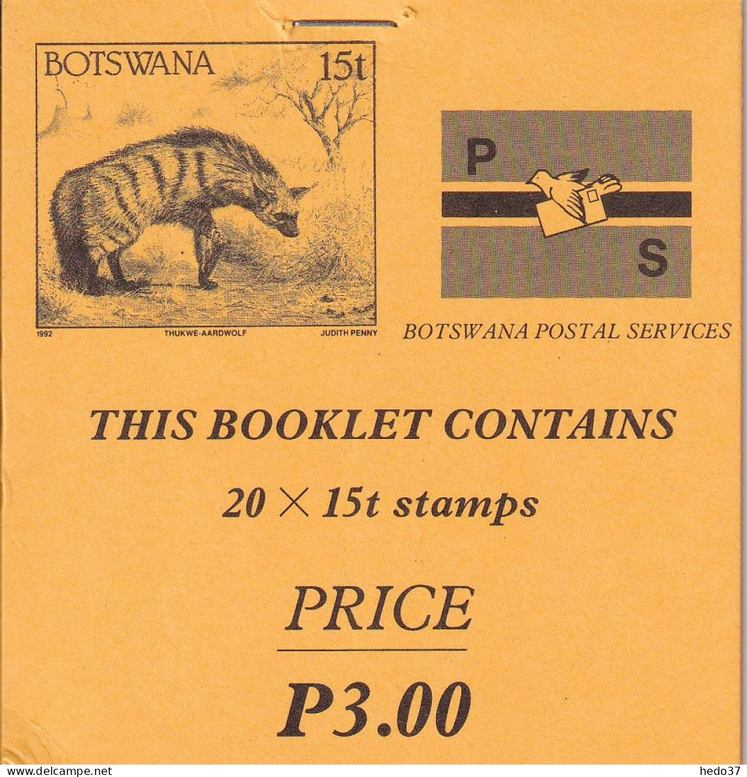 Bostwana N°667 - Hyène - Carnet De 20 Ex. - Neuf ** Sans Charnière - TB - Botswana (1966-...)