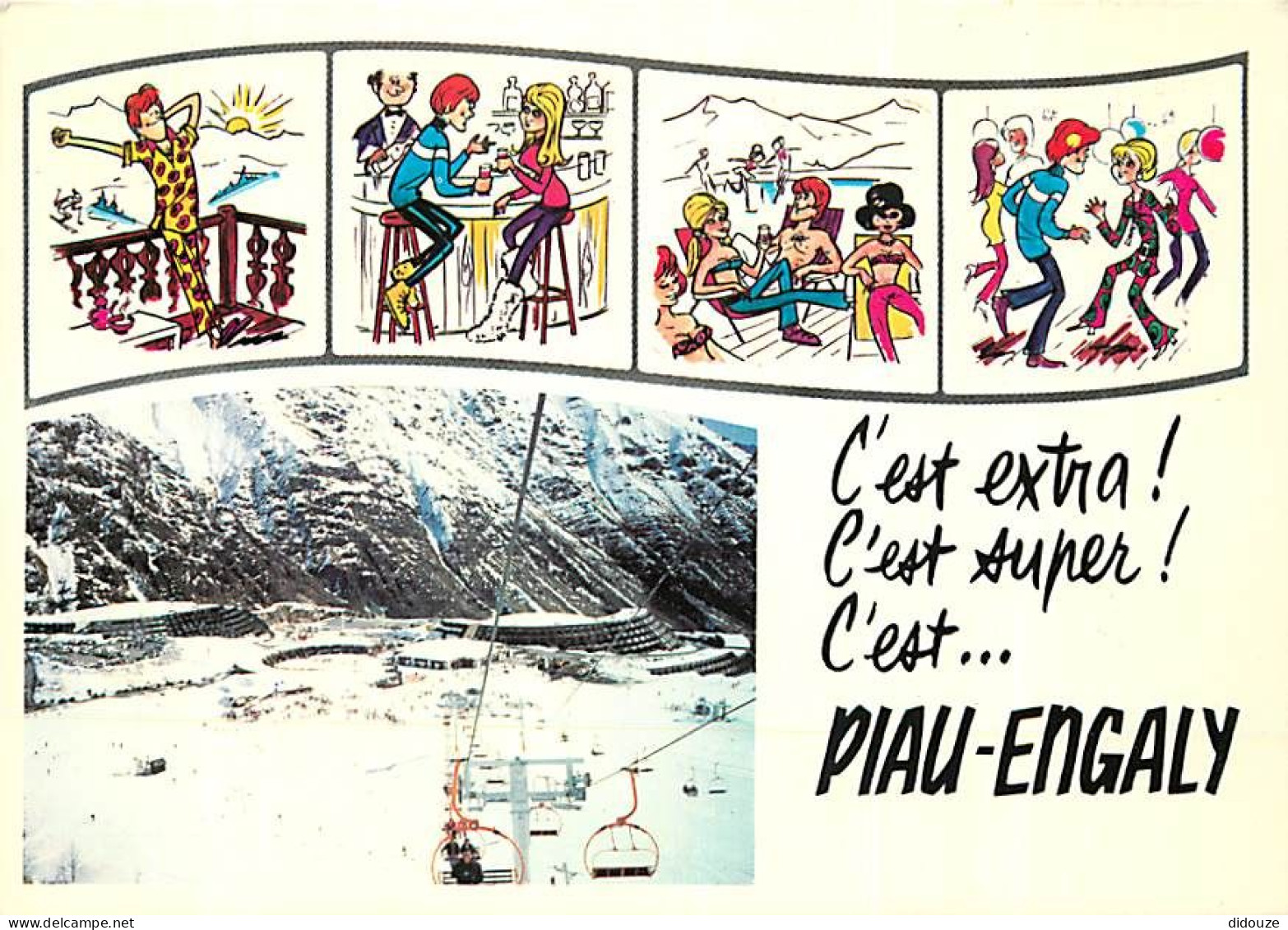 65 - Aragnouet Piau Engaly - Multivues - Illustrations - Téléphérique - CPM - Voir Scans Recto-Verso - Aragnouet