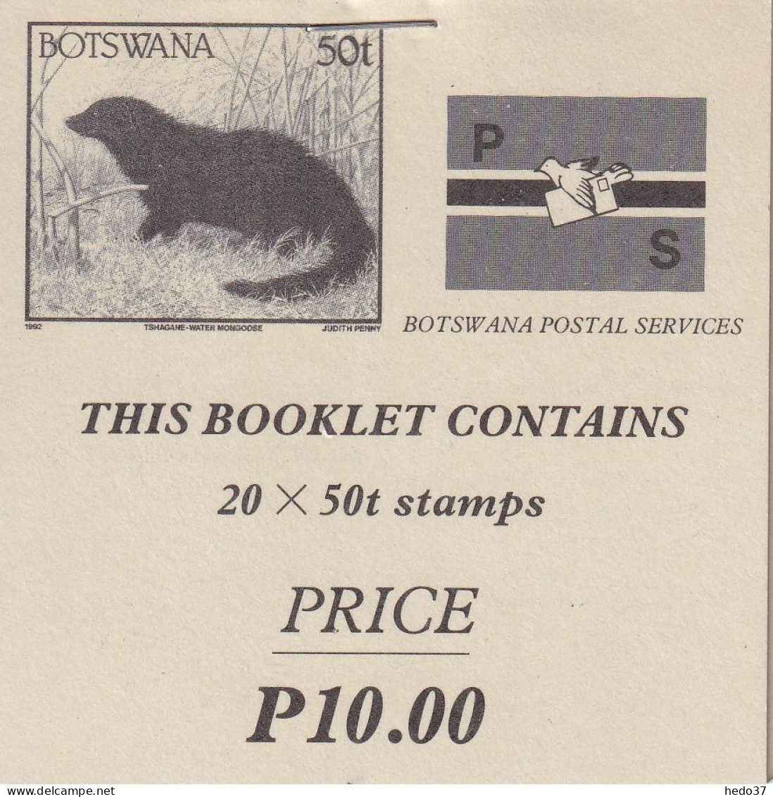 Bostwana N°673 - Mangouste - Carnet De 20 Ex. - Neuf ** Sans Charnière - TB - Botswana (1966-...)